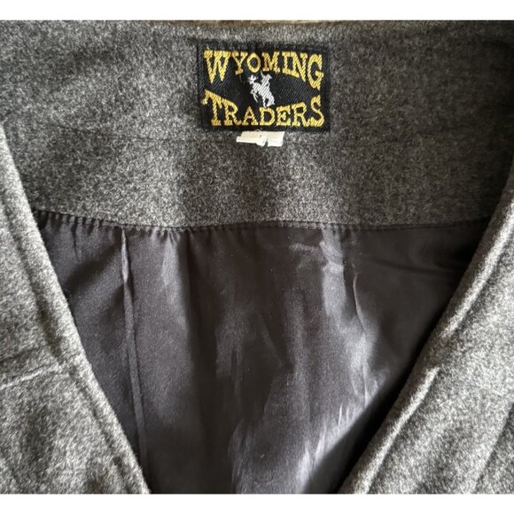 Wyoming Traders Wool Vest Large Western Cattle Rancher Rodeo 5 button front Gray - Picture 3 of 11